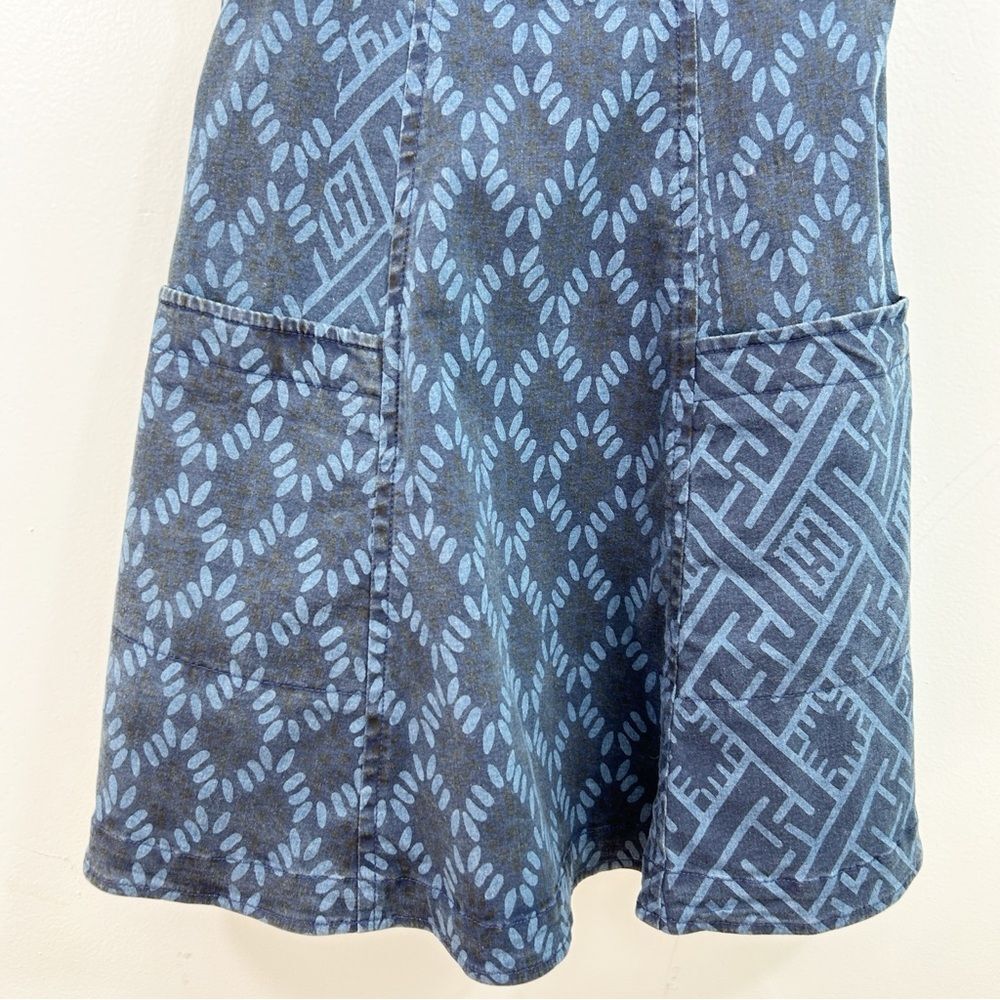 Anthropologie Plenty by Tracy Reese Blue Diamond Denim Dress Size 2 Preppy Boho - Picture 13 of 15